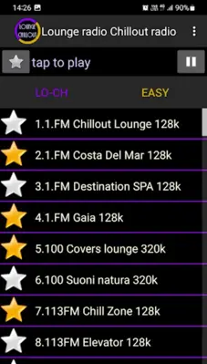 Lounge radio Chillout radio android App screenshot 1